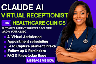 design a claude ai virtual reception for healthcare clinics
