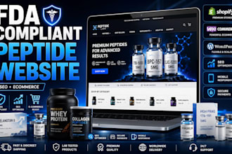 build fda compliant peptide website supplement ecommerce seo store error fix