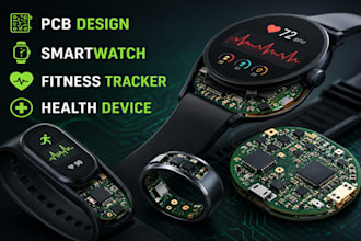 do pcb design for wearable electronic, smartwatch fitness tracker health device