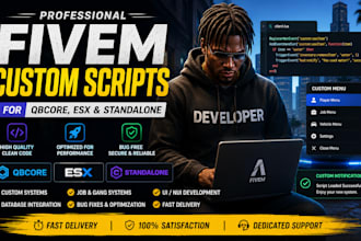 create custom fivem scripts for qbcore esx and standalone
