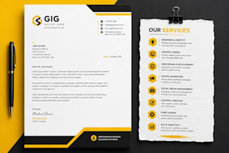 do business card design logo letter  head stationery and corporate branding