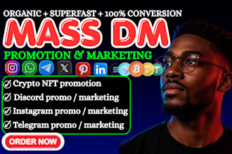 do instagram mass dm, crypto promotion, linkedin promotion, telegram mass dm