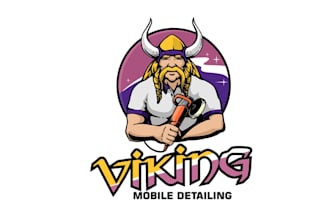 design high quality viking mobile detailing logo