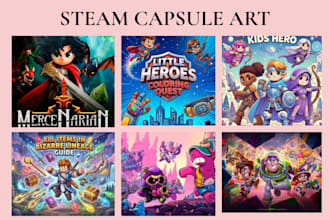 design steam capsule arts and steam capsule cover arts