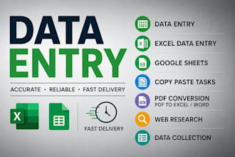 do data entry and copy paste tasks