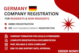 register your germany company for residents and non residents gmbh, ug