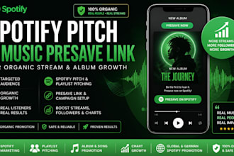 do spotify pitch spotify music presave link for organic stream album