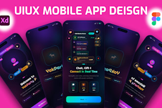 do clickable figma app design and mobile app UI UX design, figma app prototype