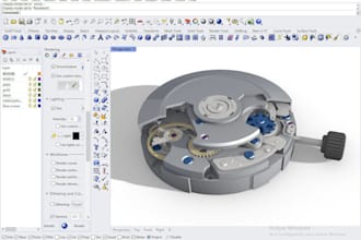 design precise 3d cad watch design with technical drawings for manufacturing