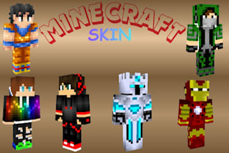 design custom, unique, premium minecraft skin and mc java art