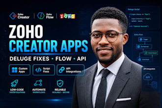 build zoho creator apps fix deluge scripts zoho flow API integrations