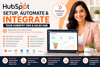 setup, automate and integrate your hubspot CRM and sales hub