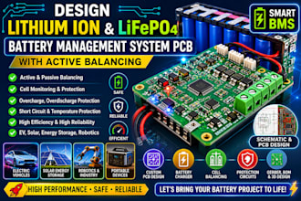 design lithium ion and lifepo4 battery management system pcb with active balance