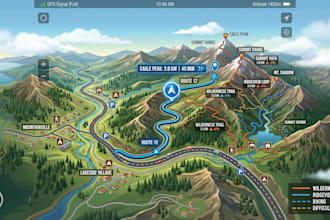 design qgis geospatial maps for trails navigation gps and road network mountain