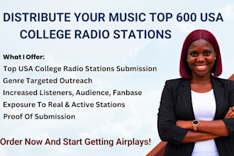 distribute your music across 600 top USA college radio stations