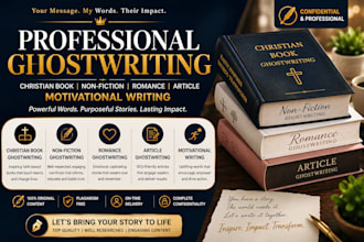 do christian book ghostwriting nonfiction ebook romance and motivational writing