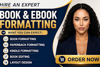 do book formatting and layout design for print and kindle