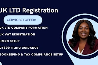 uk ltd company formation, vat registration, UK tax, hmrc setup ct600 bookkeeping