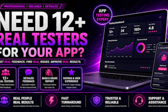 provide 12 or 20 testers for closed google play testing, 12 real testers