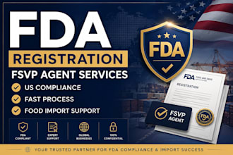 register your fda food facility and act as your fsvp agent
