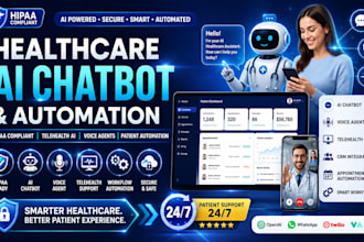 build healthcare ai scribe chatbot hipaa automation telehealth voice agent crm