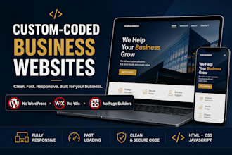 build a custom coded business website