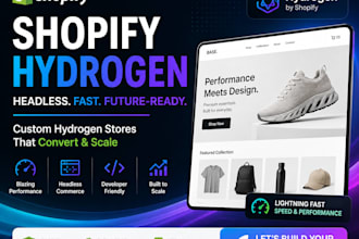 develop a headless shopify store using hydrogen and oxygen