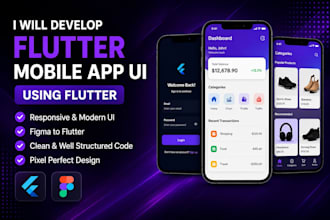 develop responsive flutter UI and convert figma to flutter