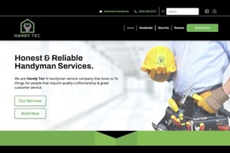 design a contractor handyman website, home service website using google sites