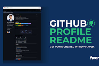 create a professional github profile readme for developers and students