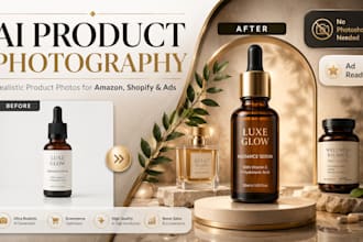 create realistic ai product photos for amazon shopify ads