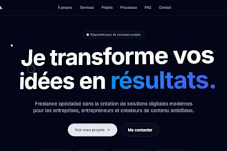 je vais vous concevoir un site moderne et professionnel