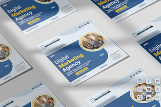 design professional facebook posts, social media posts