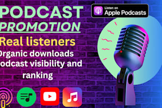 promote your spotify and apple podcast with real audience
