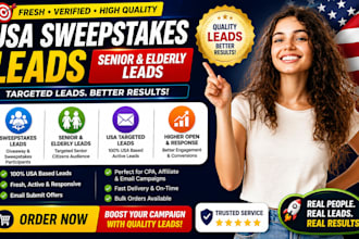 provide fresh newly USA sweepstak leads, senior