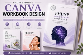 design a canva workbook, lead magnet, ebook or PDF guide