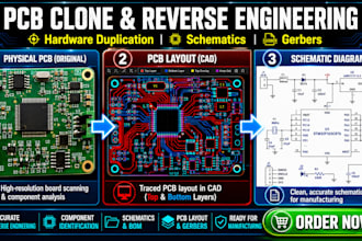 do pcb clone reverse engineering and schematic layout design