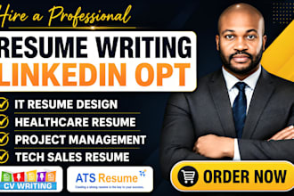 build resume, CV for IT, healthcare, nursing, tech sales, project management