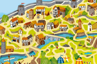 design custom vector maps for real estate, tourism and business branding
