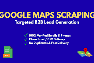 do web scraping and google maps data extraction