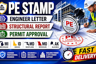 pe stamp structural engineer michigan maryland alaska georgia