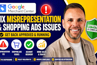 fix google merchant center misrepresentation and shopping ads issues