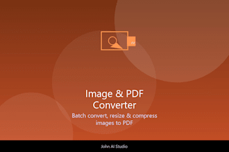 batch convert resize compress images and convert to PDF