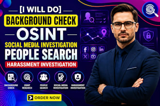 do background check osint social media investigation people search harassment