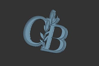 2d logo,sketch, drawing or photo into a 3d