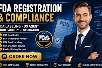 do fda registration compliance labelling and US agent service