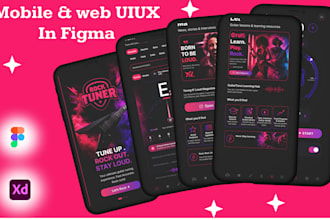 do mobile app ui ux, web app ui ux design, dashboard ui design in figma