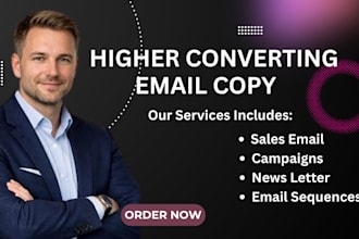 write professional email copywriting, welcome email sequence, and email campaign