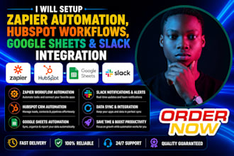 setup zapier automation hubspot google sheets slack integration