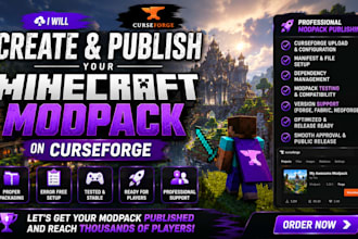 create and publish minecraft map modpack on curseforge neoforge curseforge